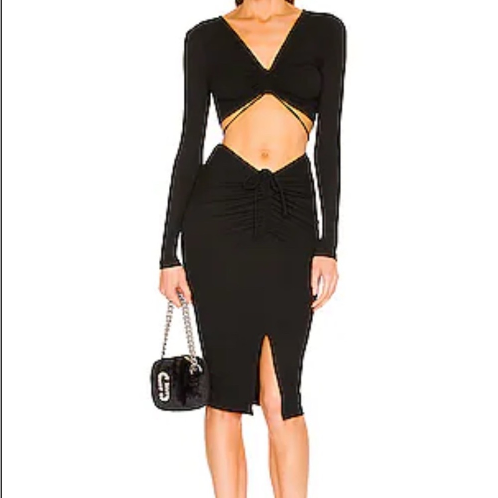 Superdown Black Long Sleeve Bodycon set Night Out
Odelia Skirt Set in Black